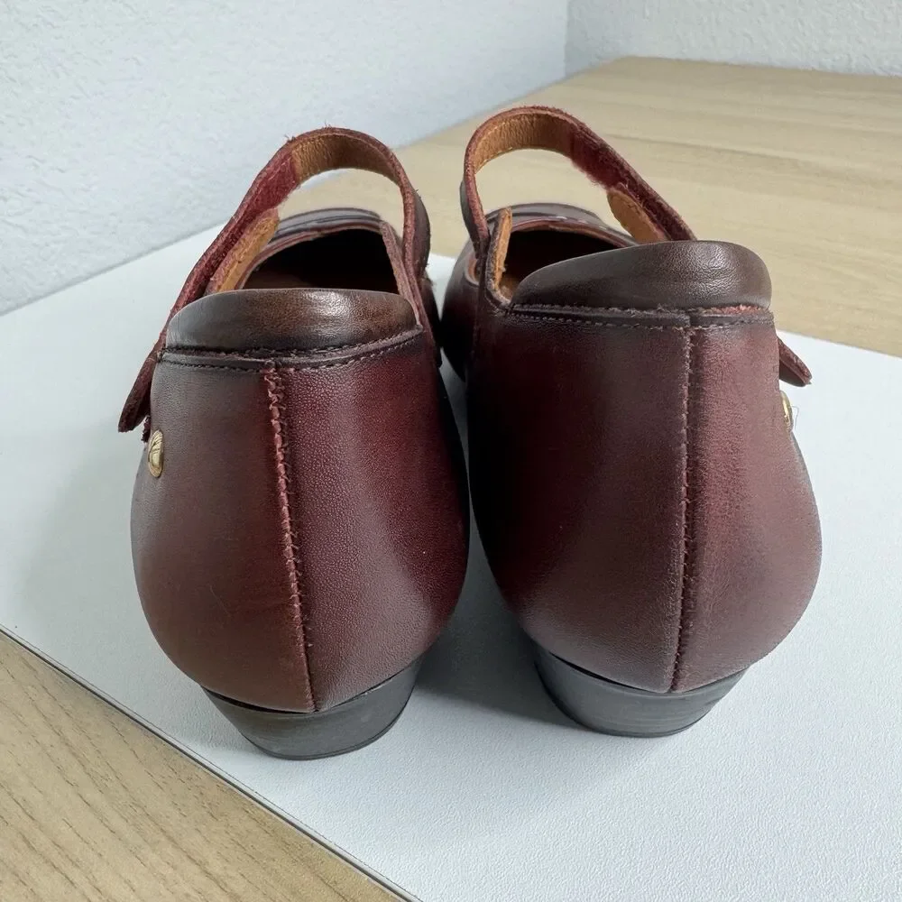 PIKOLINOS Shoes Mary Jane Pumps Gandia Arcilla Burgundy Leather Women's 36 / 6